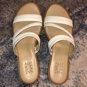 women’s white strappy sandals